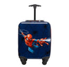 Blauwe kinderkoffer met Spiderman print, 4 wielen en uitschuifbare handgreep - trolley voor kinderen