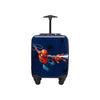 Blauwe kinderkoffer met Spiderman print, 4 wielen en uitschuifbare handgreep - trolley voor kinderen