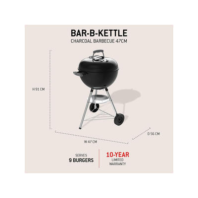 Weber Bar-B-Kettle Charcoal BBQ Ø 47 cm Black
