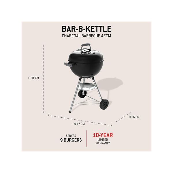 Weber Bar-B-Kettle Charcoal BBQ Ø 47 cm Black