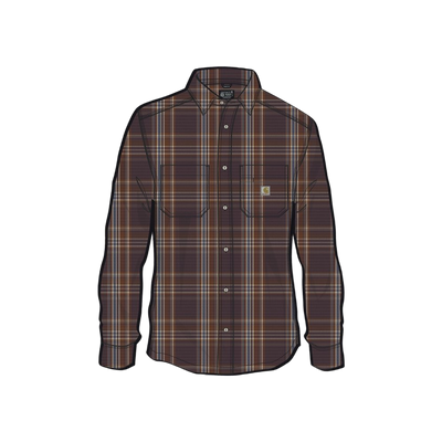 Carhartt M Hamilton Relaxed Long-Sleeve Plaid Shirt