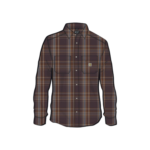 Carhartt M Hamilton Relaxed Long-Sleeve Plaid Shirt