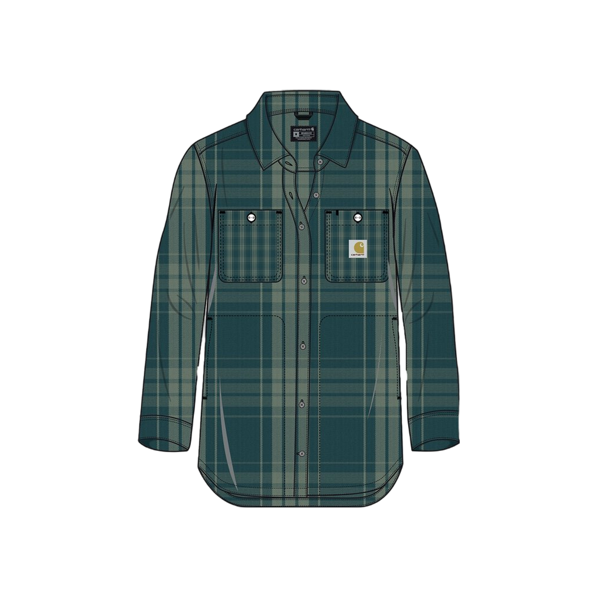 Carhartt TW7136 W Tencel Series LooseFit Twill Plaid Shrt