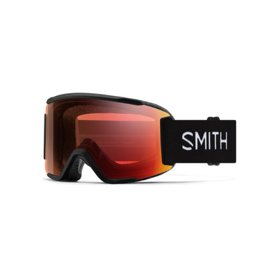 Smith skibril met zwart frame en rode lens voor wintersport en snowboarden