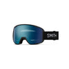 Smith skibril met blauwe spiegellens en zwart frame - hoogwaardige snowboardbril