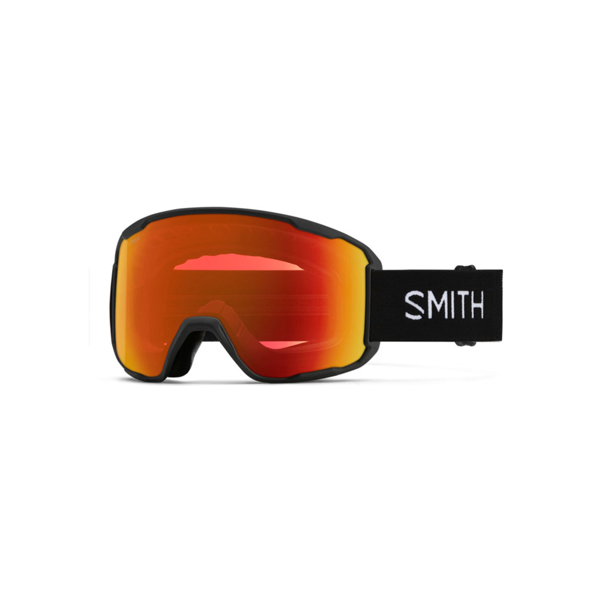 Smith skibril met oranje spiegellens en zwart frame - wintersport sportbril