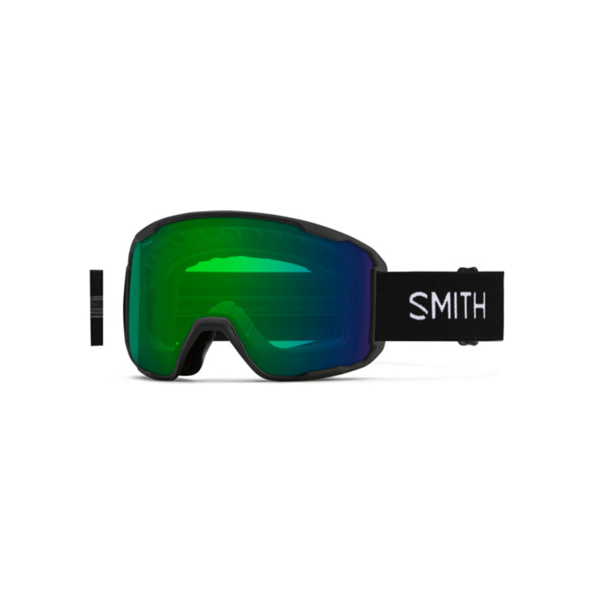 Smith 4D MAG skibril met ChromaPop lens - zwart frame met groene spiegellens voor wintersport