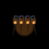 ALPINOX Solar Flame Tuinfakkel Set van 4 | LED Tuinverlichting IP65