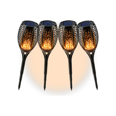 ALPINOX - Solar Flame 80 LEDS Tuinfakkel - Set van 4 - LED Tuinverlichting IP65