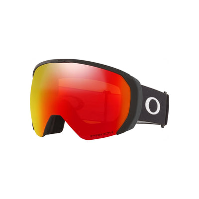Oakley skibril met rode spiegellens en zwart frame - hoogwaardige snowboardbril voor wintersport