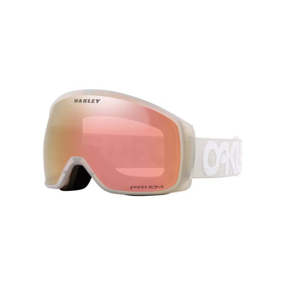 Oakley skibril met Prizm roze lens en witte frame voor wintersport en snowboarden