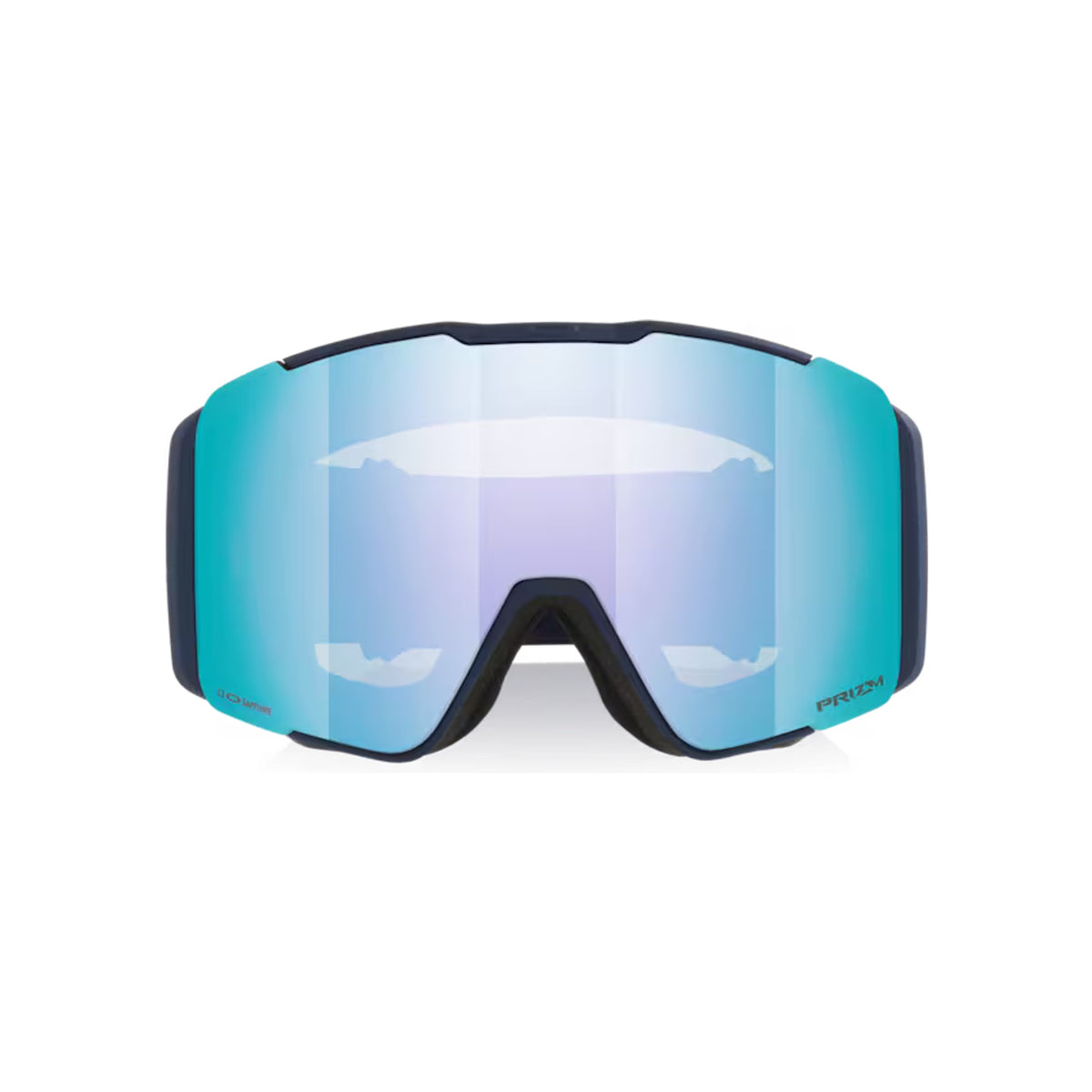 Skibril met blauwe spiegellens en zwart frame voor wintersporten en snowboarden