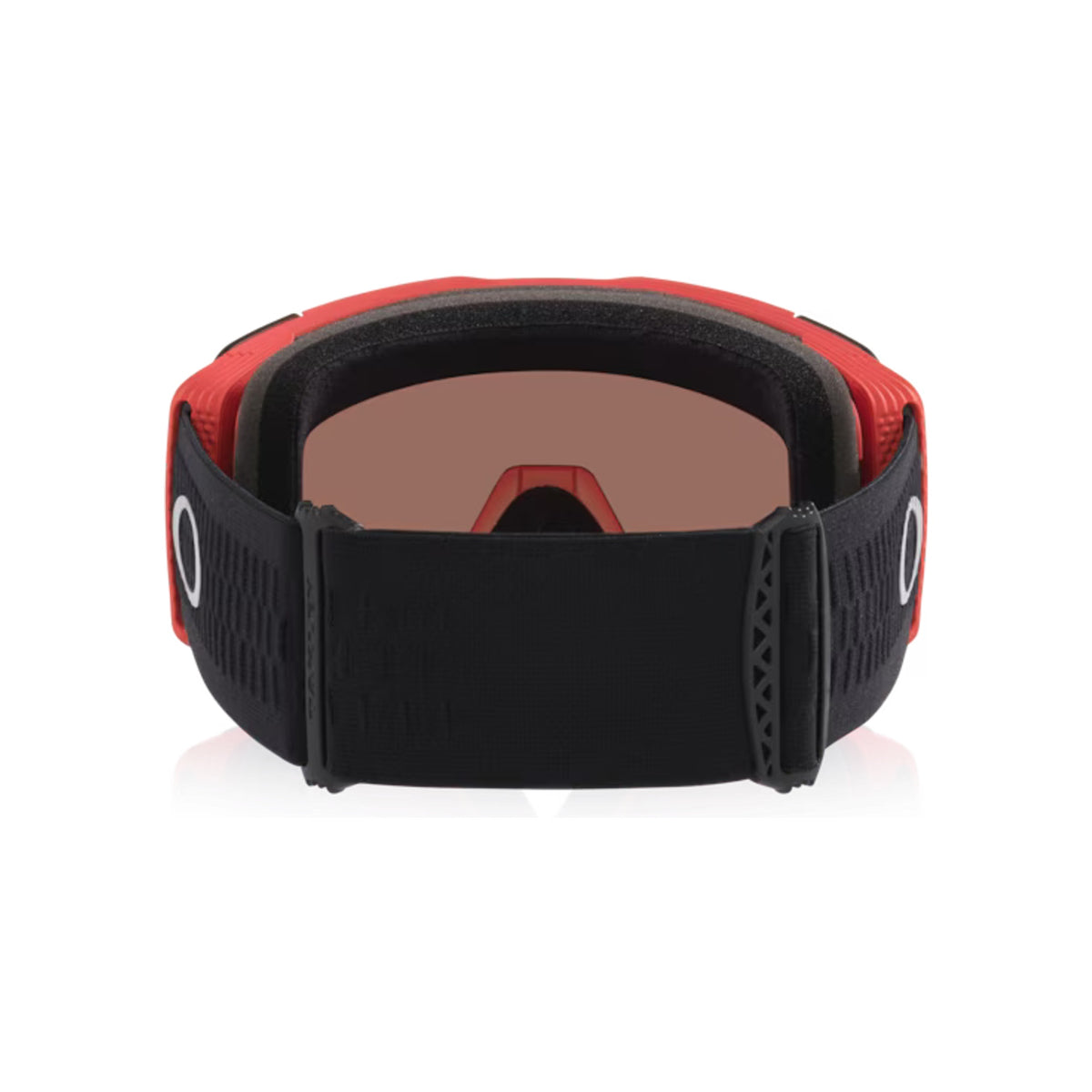 Skibril met rode rand en zwarte band, inclusief anti-condens lens voor wintersport