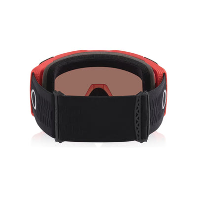 Skibril met rode rand en zwarte band, inclusief anti-condens lens voor wintersport