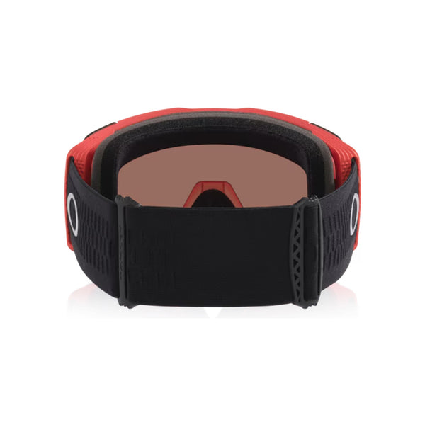 Skibril met rode rand en zwarte band, inclusief anti-condens lens voor wintersport