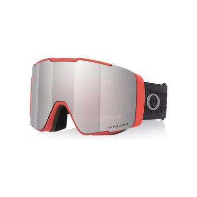 Rode skibril met spiegelende Prizm lens en breed gezichtsveld voor wintersport