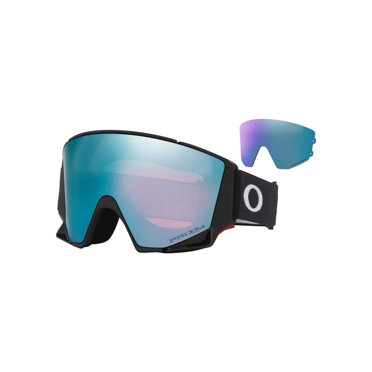 Oakley Fall Line XL skibril met Prizm spiegellens en zwart frame voor wintersport