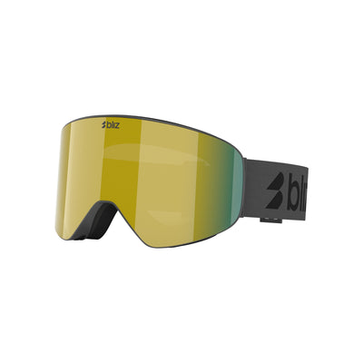 Atomic Revent skibril met gouden spiegellens en zwart frame voor wintersport