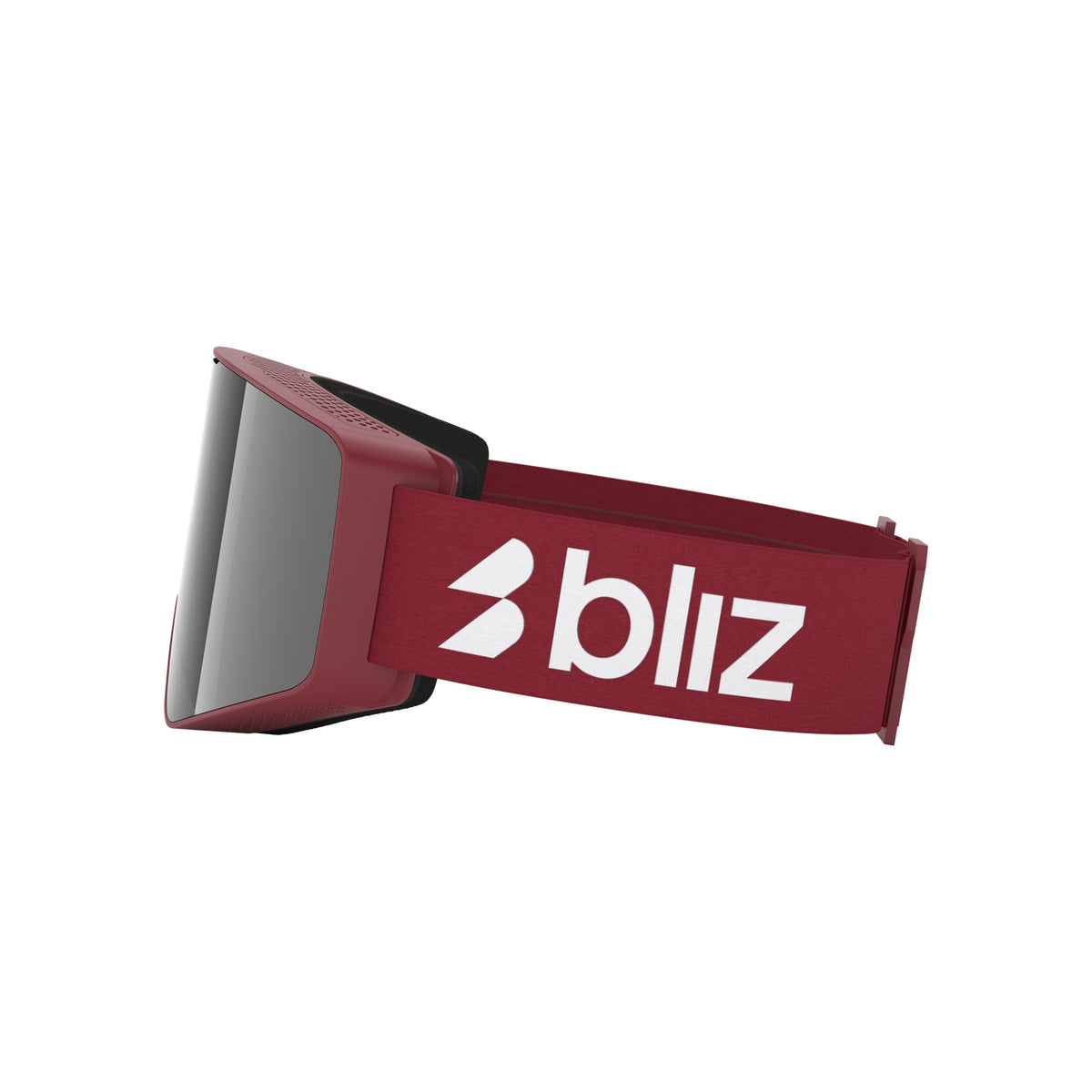 Bliz skibril rood met grijze lens en verstelbare band voor wintersport