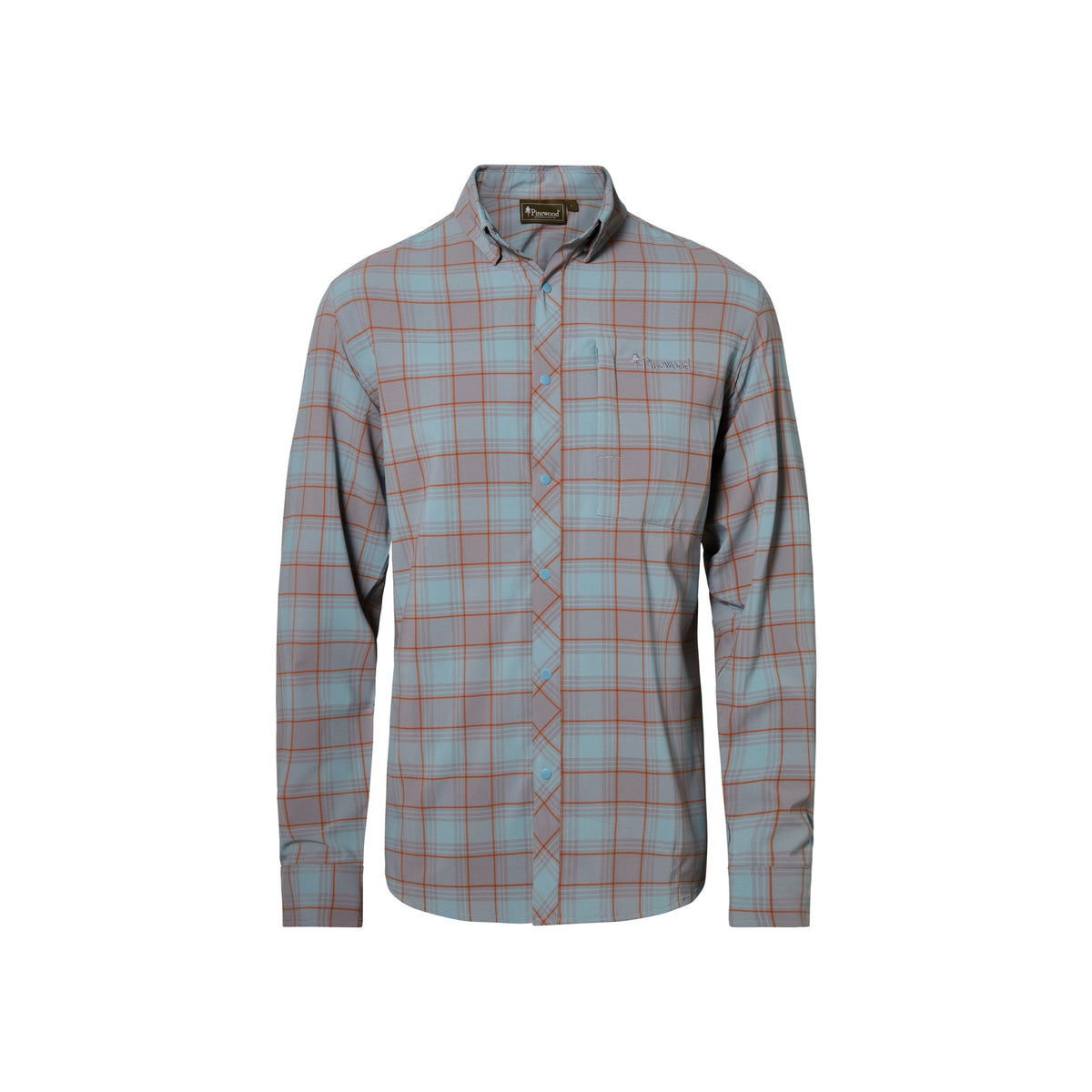 Pinewood Abisko Trekking InsectSafe L/S Shirt M's — Aqua Grey