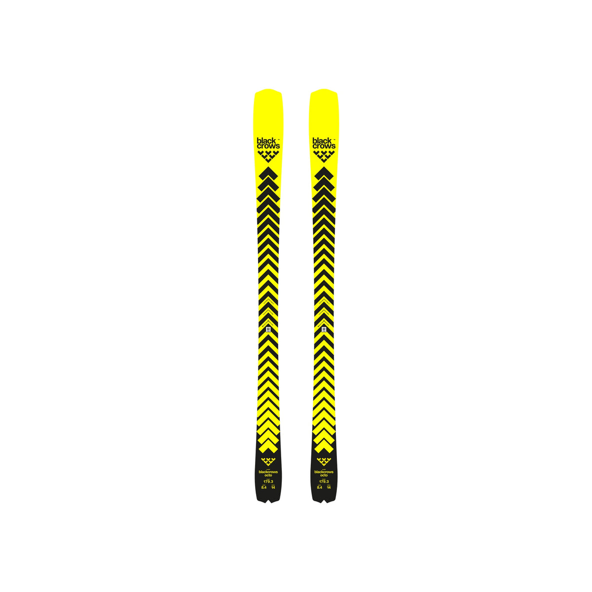 Black Crows Camox Freebird all-mountain freeride ski's geel met zwart chevron patroon