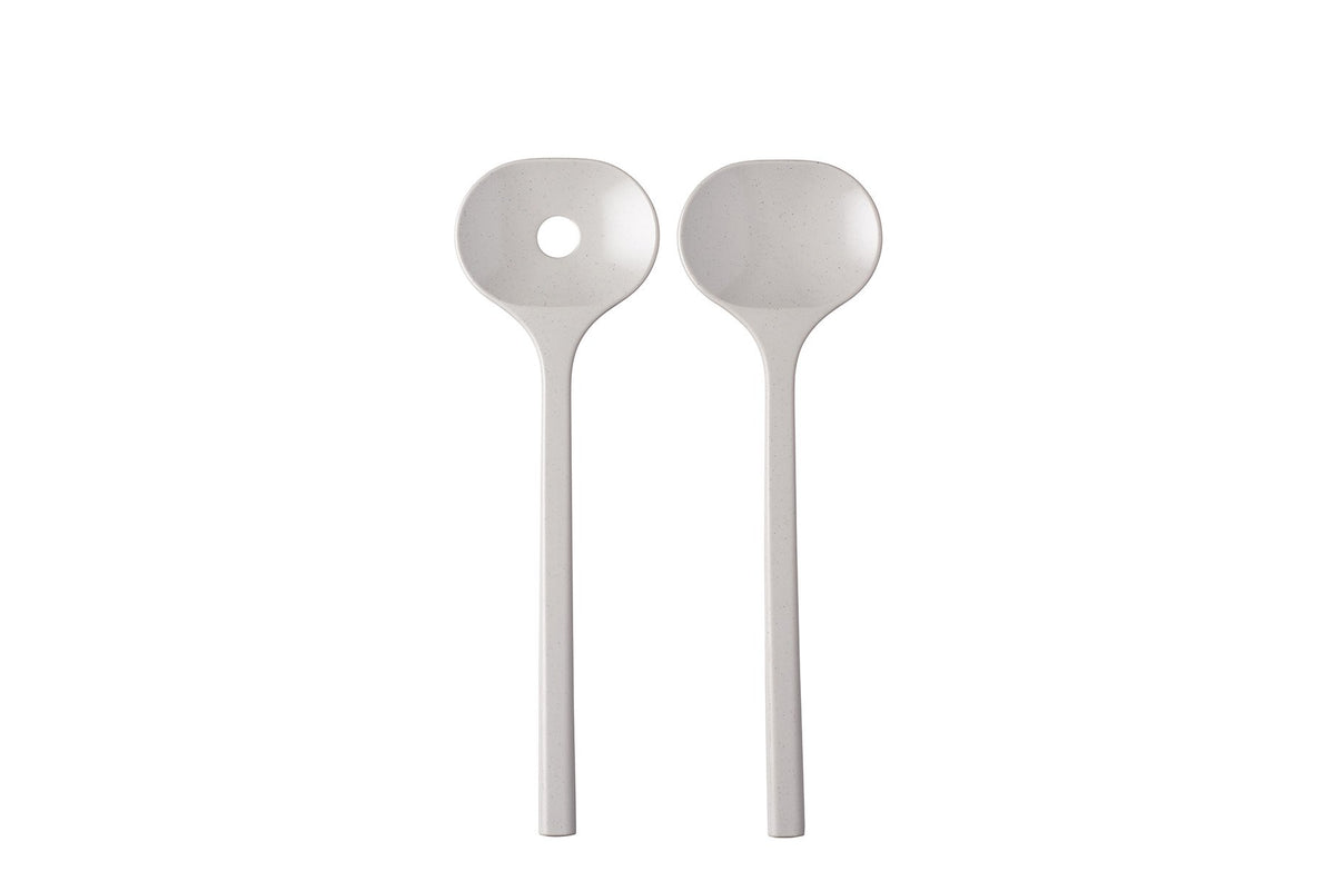 saladebestek bloom 2-delig - pebble white