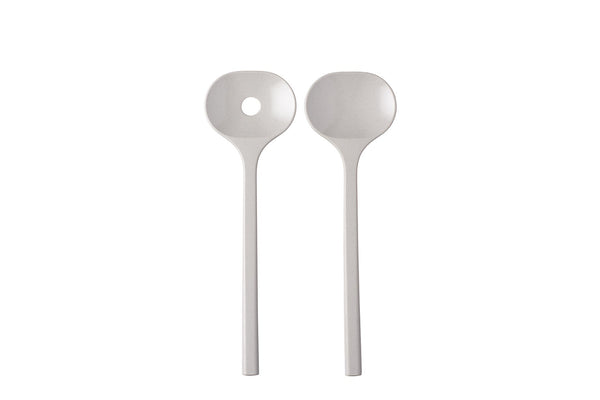 saladebestek bloom 2-delig - pebble white