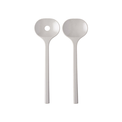 saladebestek bloom 2-delig - pebble white