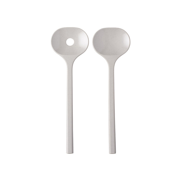 saladebestek bloom 2-delig - pebble white
