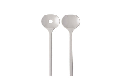 saladebestek bloom 2-delig - pebble white