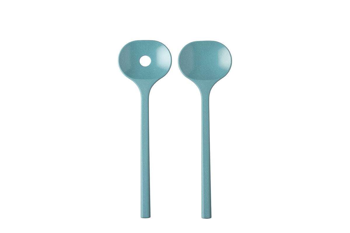 saladebestek bloom 2-delig - pebble green