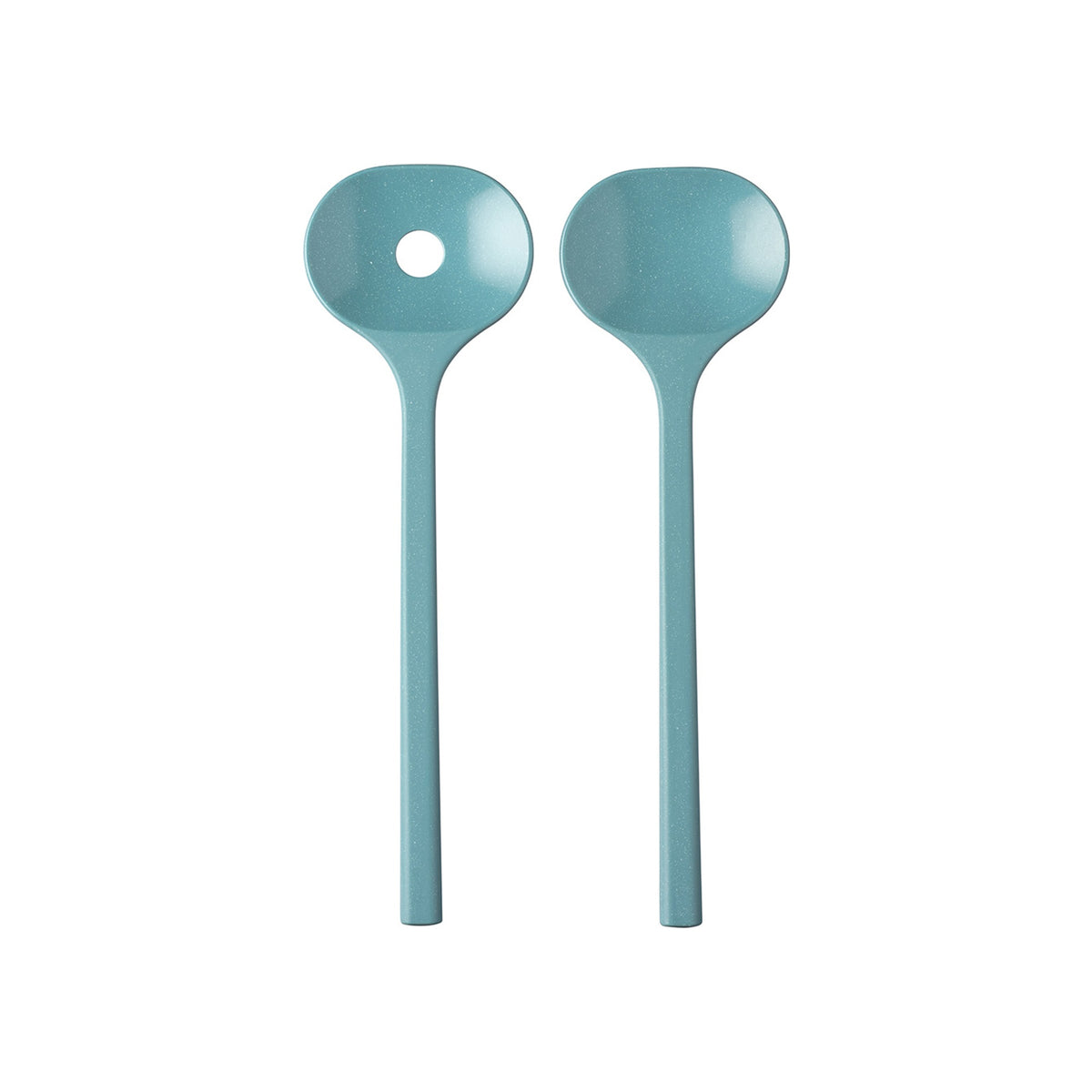 saladebestek bloom 2-delig - pebble green