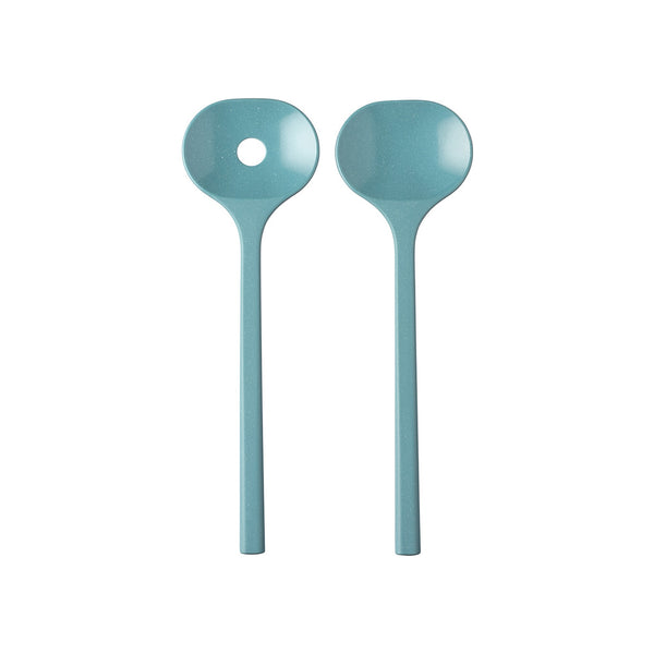 saladebestek bloom 2-delig - pebble green