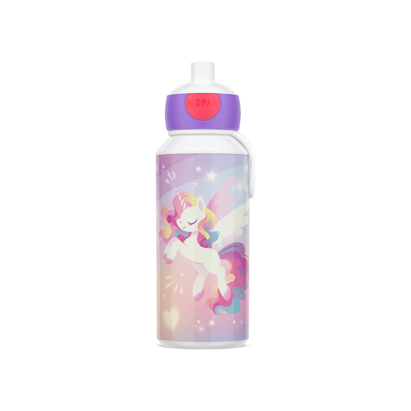drinkfles pop-up campus 400 ml - unicorn glow