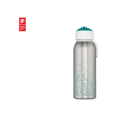 isoleerfles flip-up campus 350 ml - turquoise