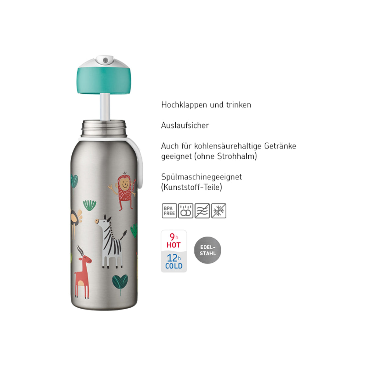 isoleerfles flip-up campus 350 ml - paw patrol