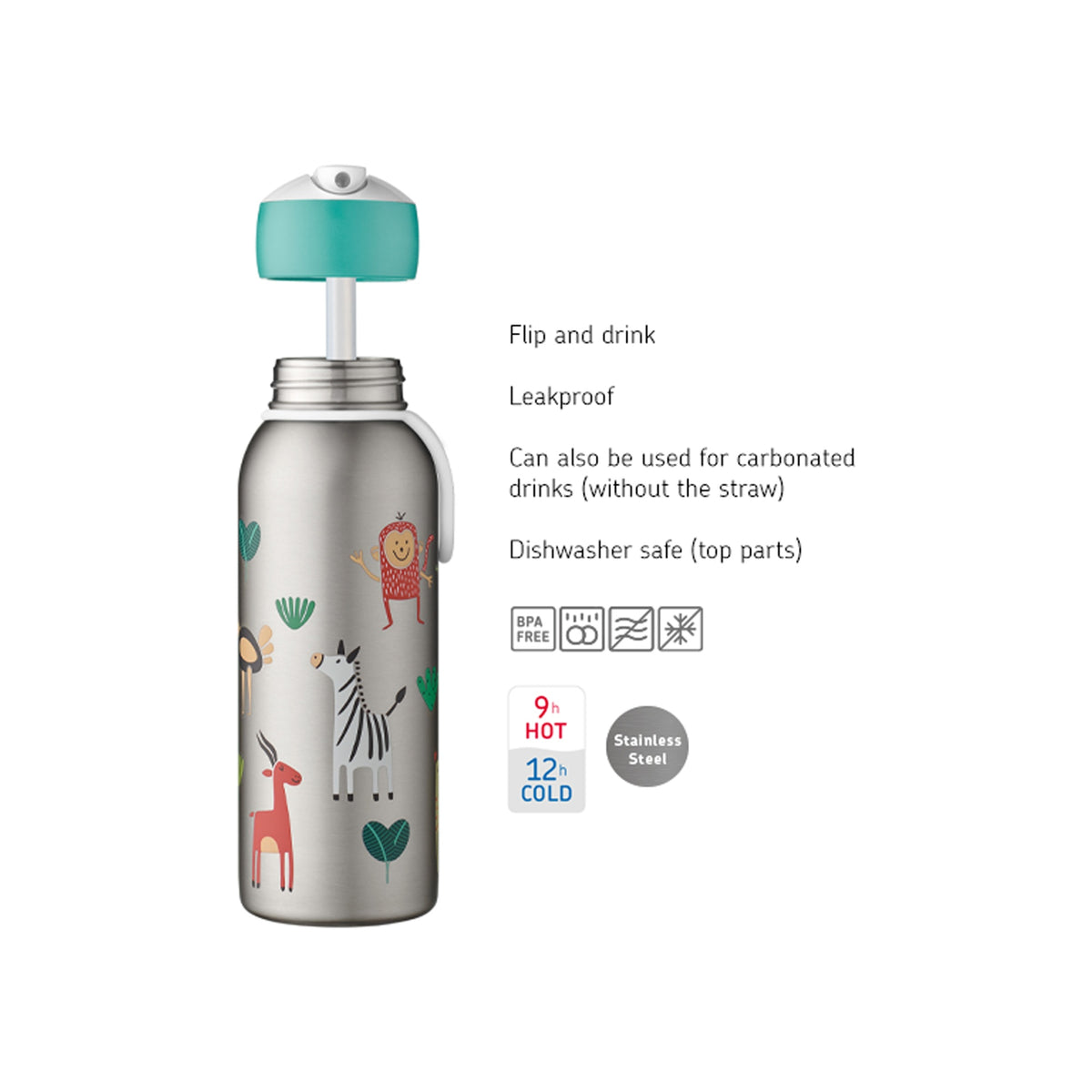 isoleerfles flip-up campus 350 ml - paw patrol