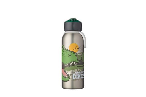 isoleerfles flip-up campus 350 ml - dino