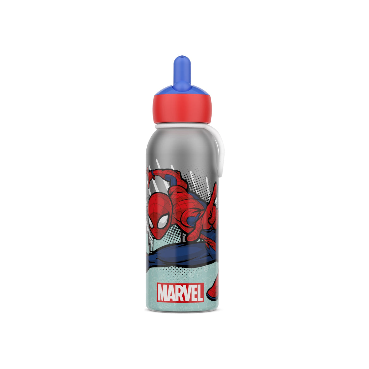 isoleerfles flip-up campus 350 ml - spiderman