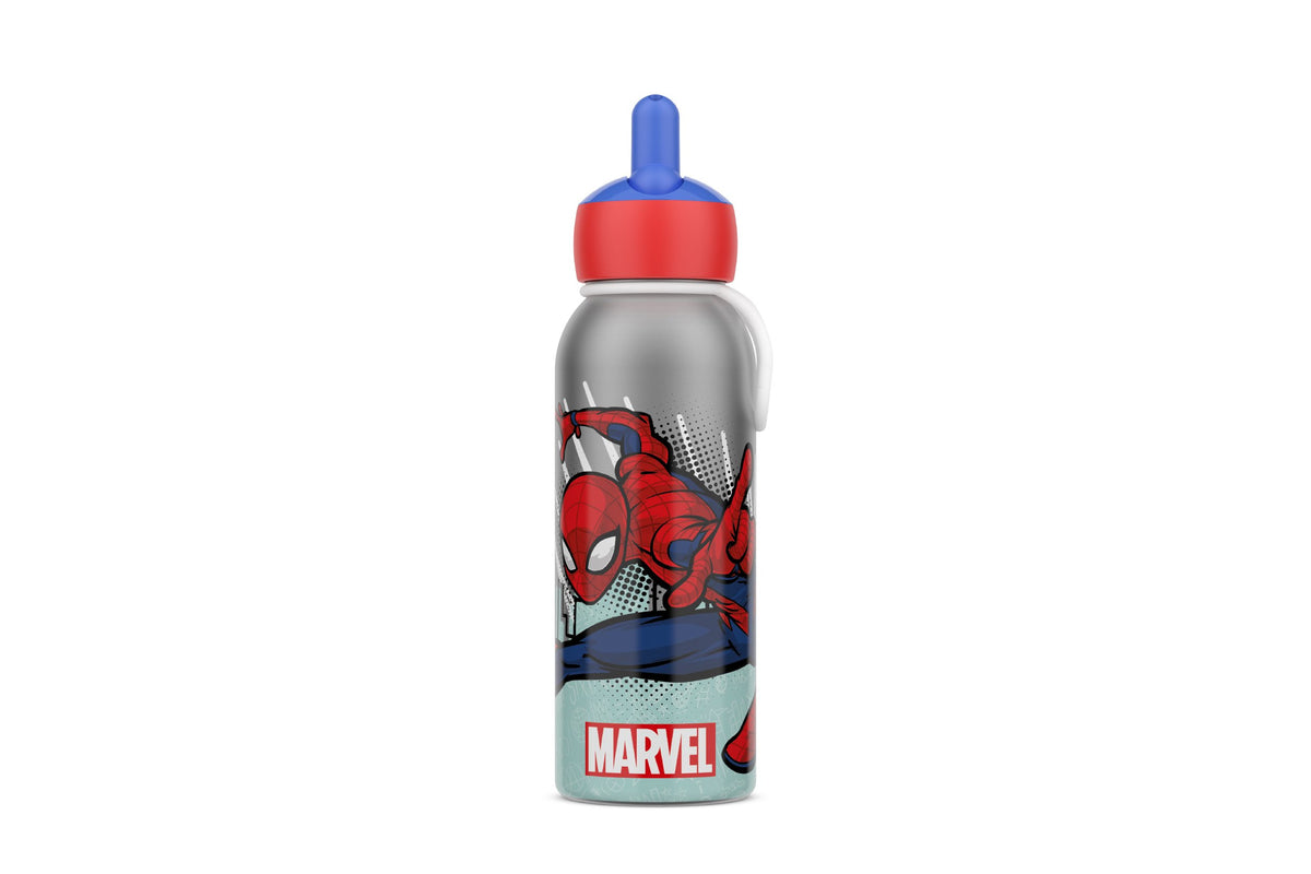 isoleerfles flip-up campus 350 ml - spiderman