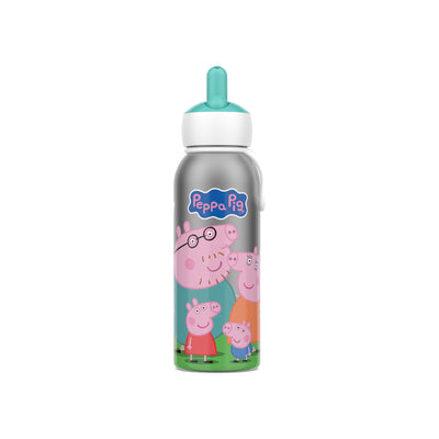 isoleerfles flip-up campus 350 ml - peppa pig