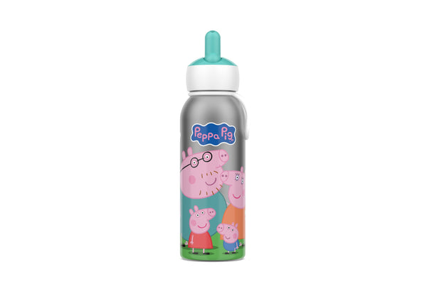 isoleerfles flip-up campus 350 ml - peppa pig