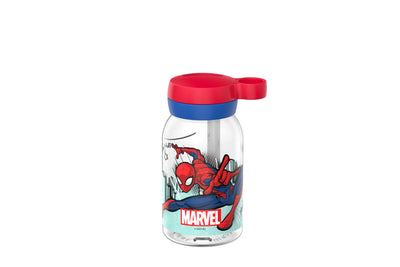 drinkfles met rietje campus 450 ml - spiderman