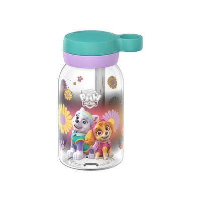 drinkfles met rietje campus 450 ml - paw patrol girls