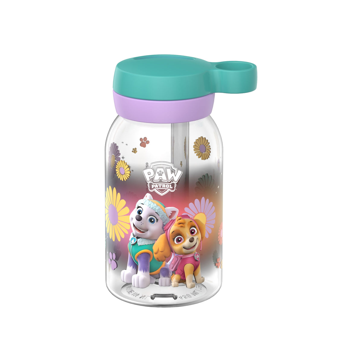 drinkfles met rietje campus 450 ml - paw patrol girls