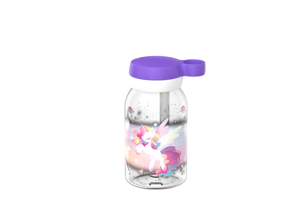drinkfles met rietje campus 450 ml - unicorn glow