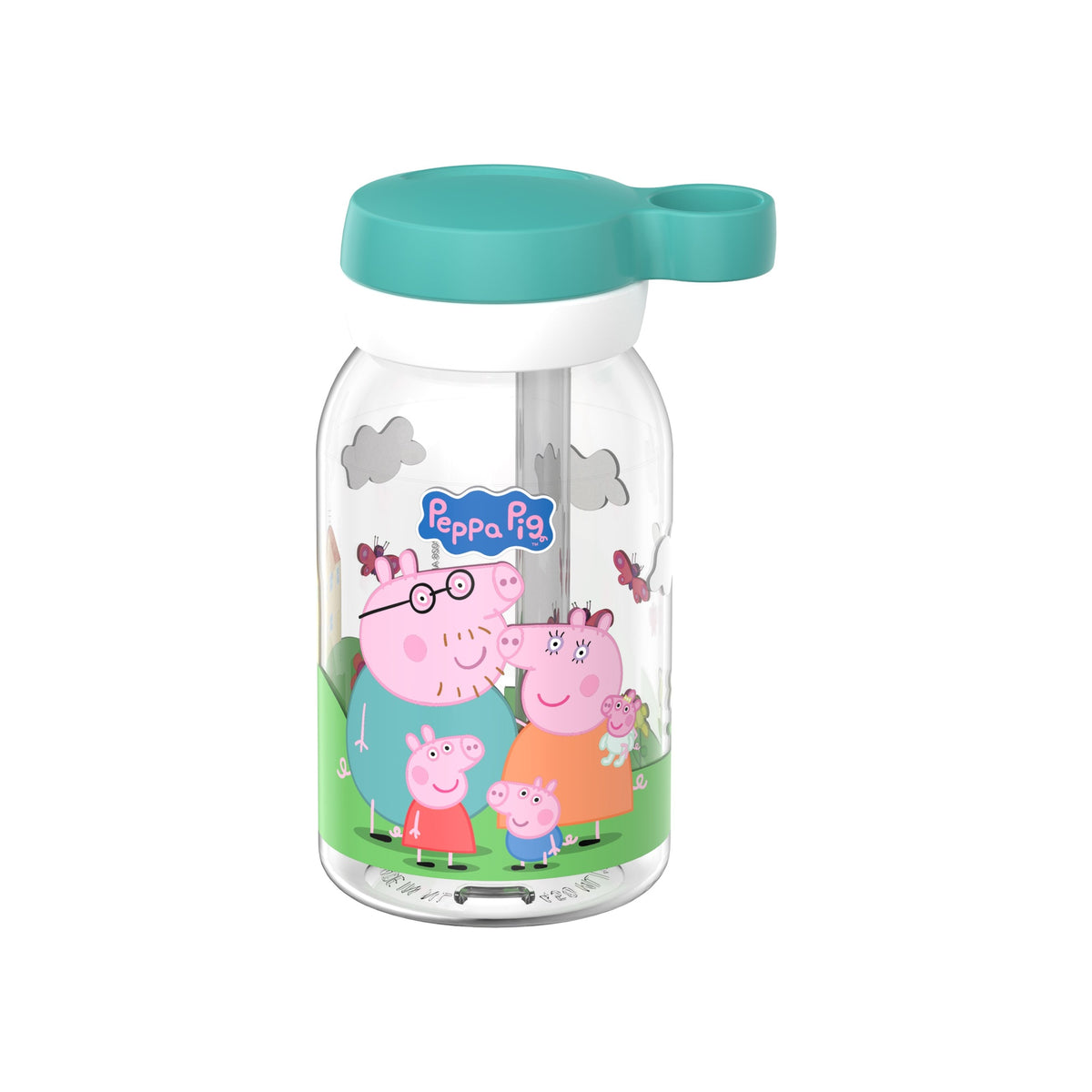 drinkfles met rietje campus 450 ml - peppa pig