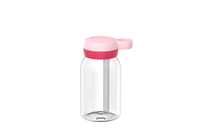 drinkfles met rietje campus 450 ml - cool pink
