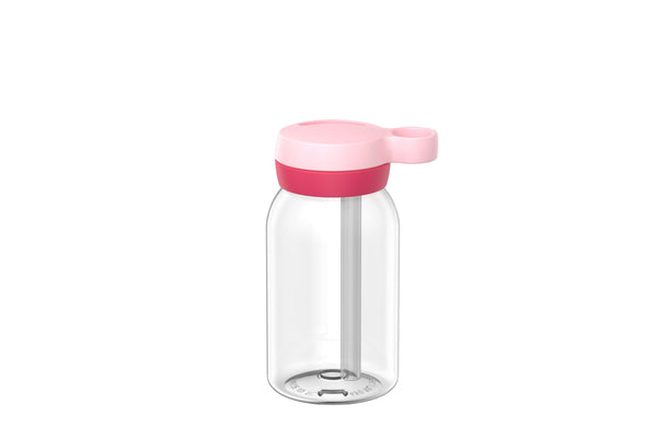drinkfles met rietje campus 450 ml - cool pink
