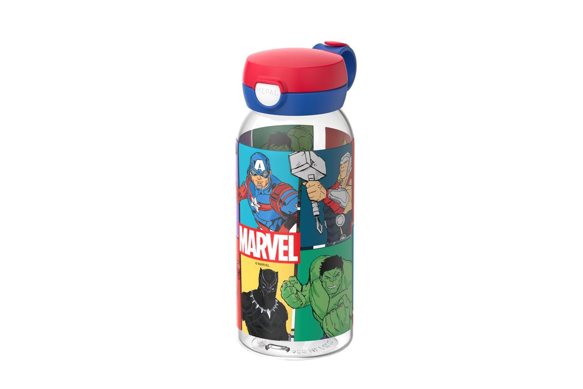 drinkfles met flipdop campus 600 ml - avengers